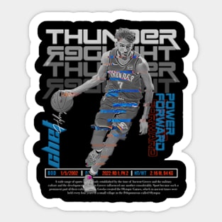 Chet Holmgren Basketball Art Thunder Sticker